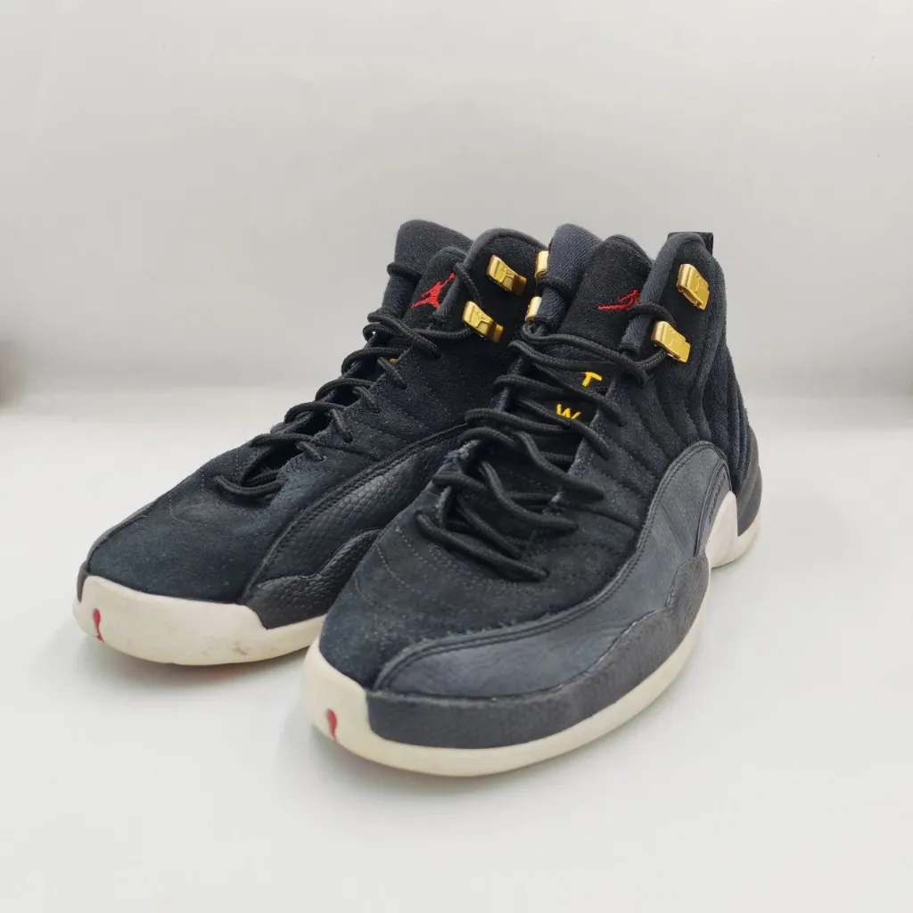 Nike Air Jordan women shoes 12 Retro Reverse Taxi Black Size 7Y