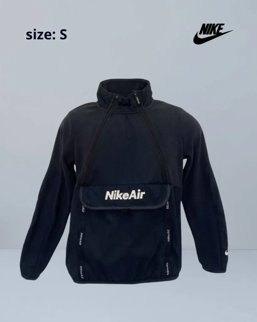 nike air men sport swear blouse black size small